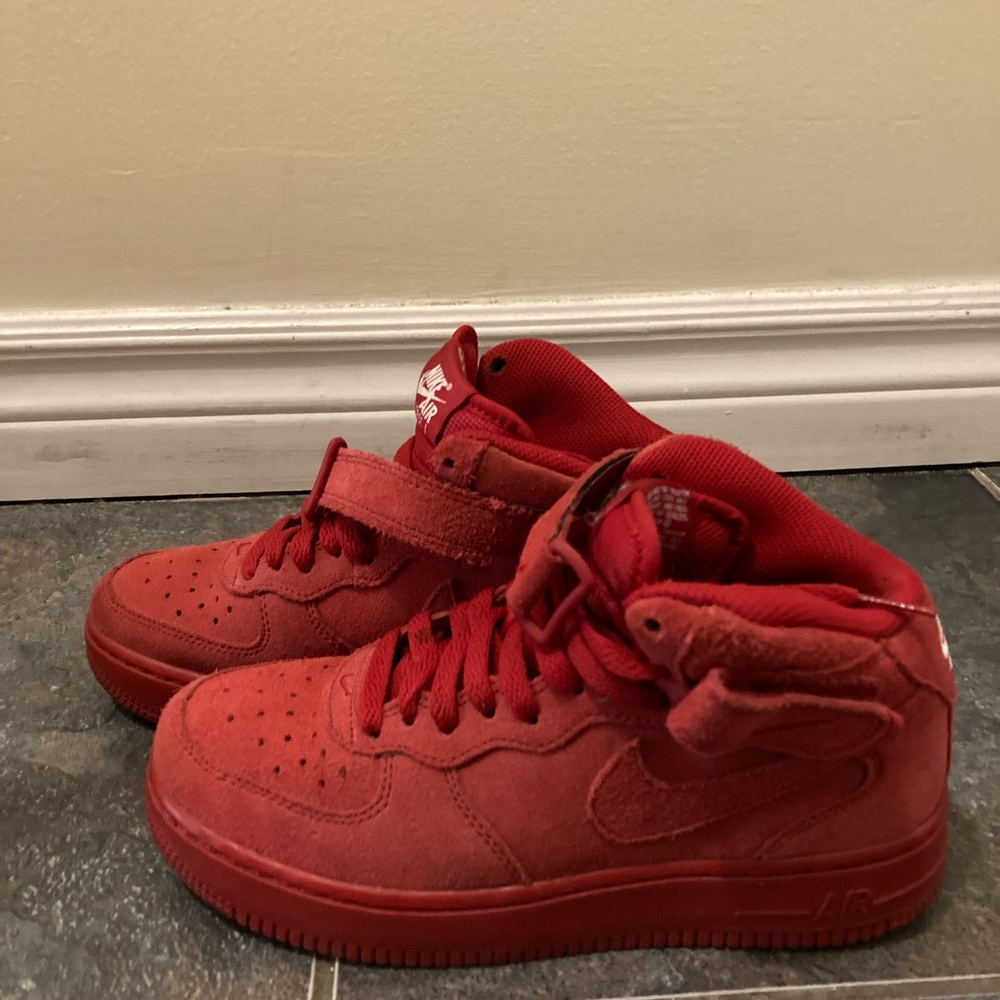 Nike red suede Air Force 1